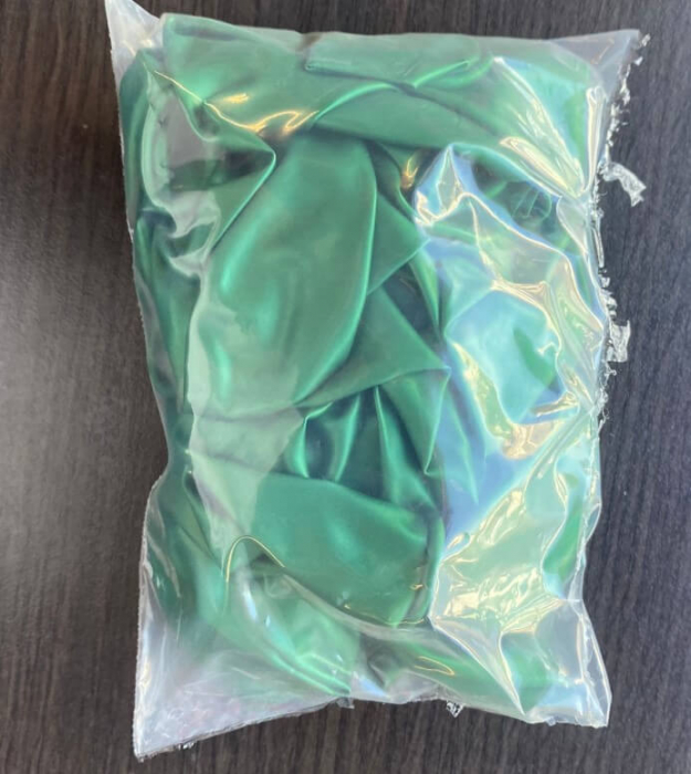 Set 25 balone latex metalizat / sidefat verde 28 cm [6]