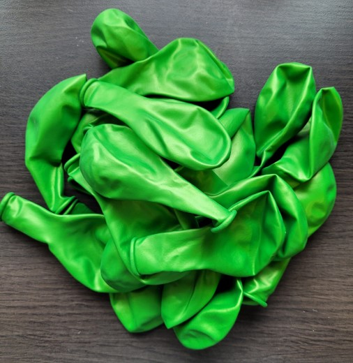 Set 25 baloane latex metalizat verde deschis 28 cm [3]