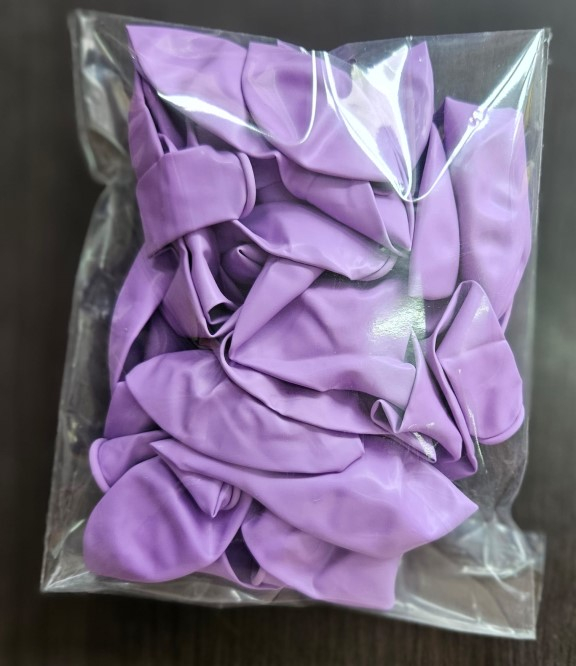 Set 25 baloane latex mov deschis liliac / lila 30 cm [5]