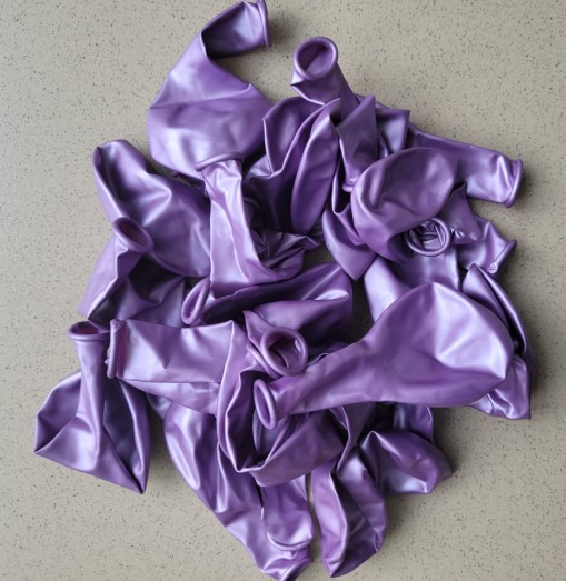 Set 25 baloane latex mov deschis metalizat 28 cm [5]