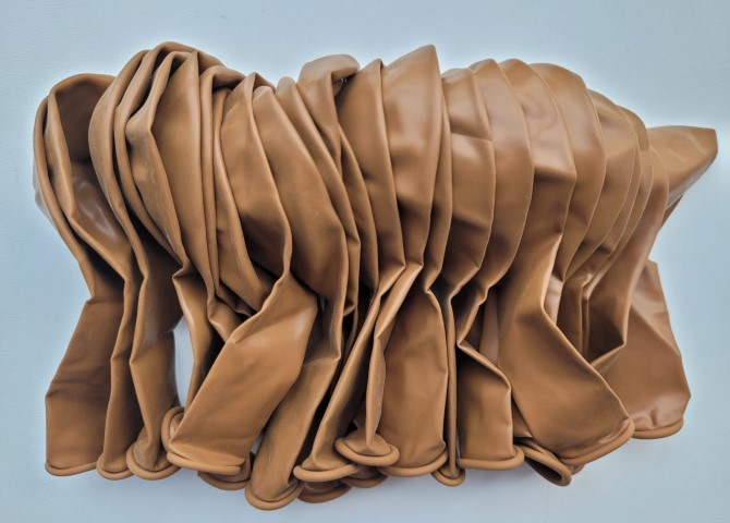 Set 25 baloane latex retro maro deschis 25 cm [3]
