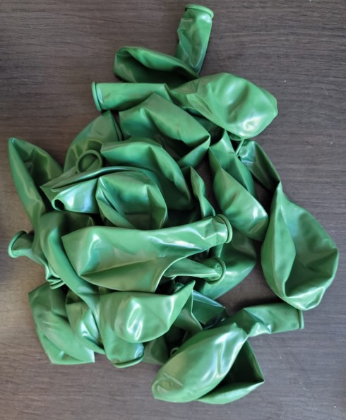 Set 25 baloane latex retro verde avocado 30 cm [5]