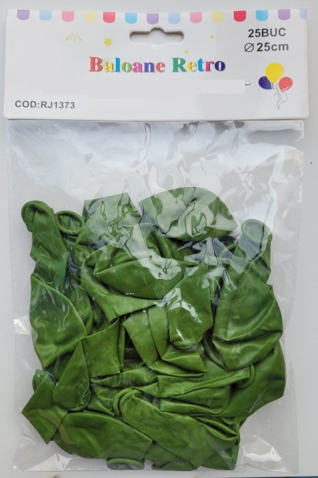 Set 25 baloane latex retro verde deschis 25 cm [4]