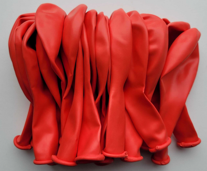 Set 25 baloane latex rosu coral / corai 30 cm [3]