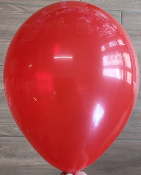 Set 25 baloane latex rosu transparent / clear 30 cm [2]