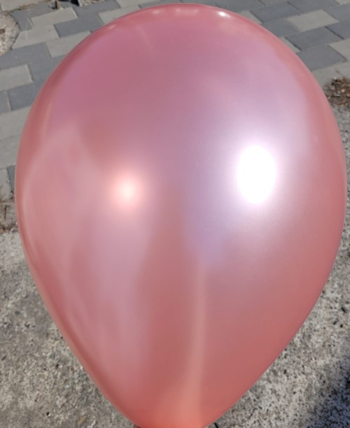 Set 25 baloane latex roz / rose gold metalizat, sidef 28cm [3]