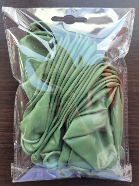 Set 25 baloane latex verde rozmarin 30 cm [6]