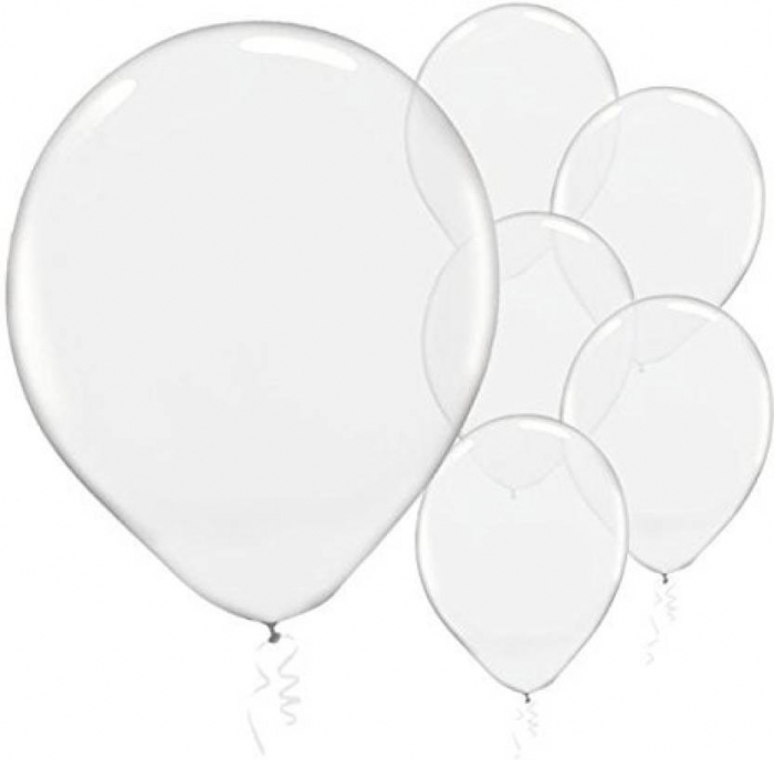 Set 25 baloane latex transparent / clear 30 cm [2]