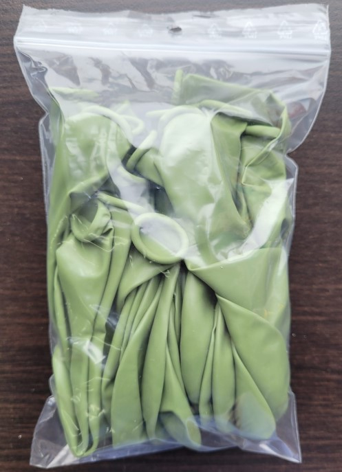 Set 25 baloane latex verde maslin / green olive 30 cm [6]