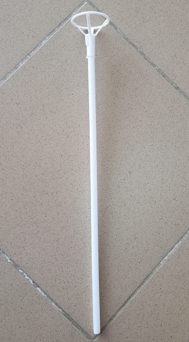 Set 25 bete albe cu rozete pentru baloane folie 40 cm [2]