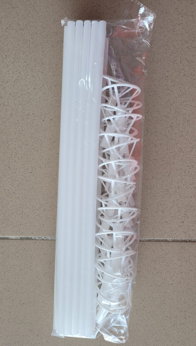 Set 25 bete albe cu rozete pentru baloane folie 40 cm [4]