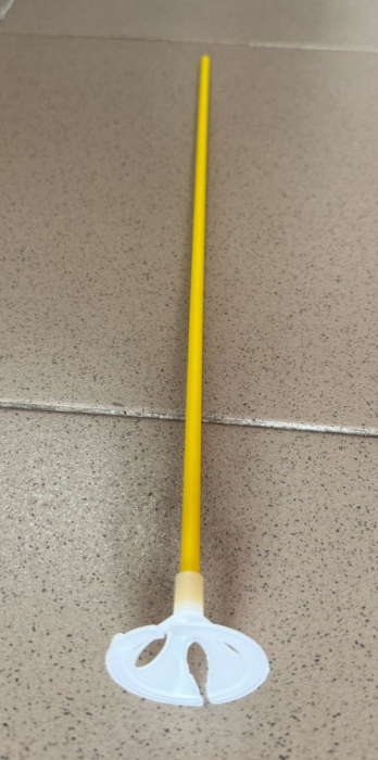 Set 25 Bete suport cu rozete pentru baloane latex galben [2]