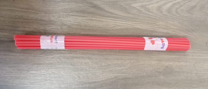 Set 25 Bete suport cu rozete pentru baloane latex ROSU [6]