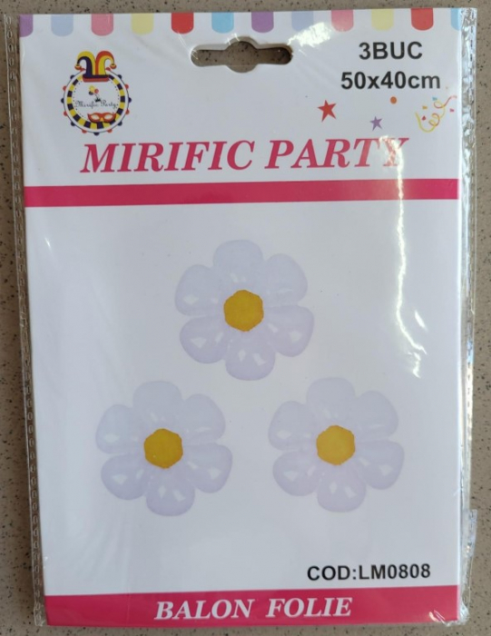 Set 3 baloane folie floare margareta 50 x 40 cm [3]