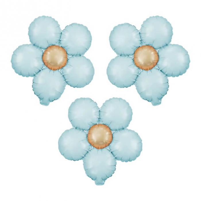 Set 3 baloane folie margareta albastru 45 cm [2]