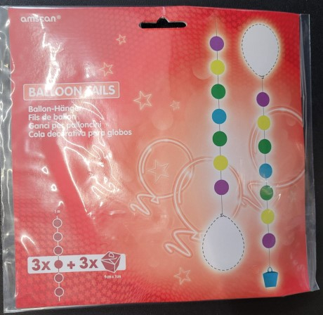 Set 3 greutati cutii plus cozi de baloane cerc colorate de 50 cm [3]