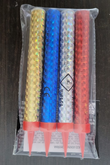 Set 4 artificii tort colorate 12 cm [4]