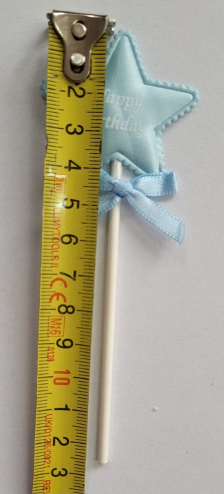 Set 4 decoratiuni briose stelute albastre 4.5 cm [4]