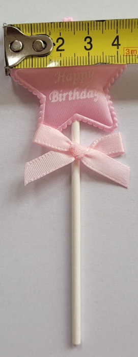 Set 4 decoratiuni briose stelute roz 4.5 cm [4]