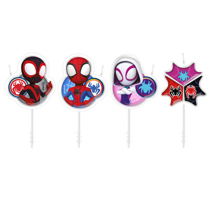 Set 4 lumanari tort Spidey 4.5 cm [1]