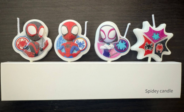 Set 4 lumanari tort Spidey 4.5 cm [5]