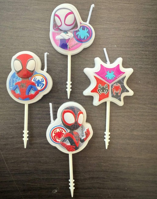 Set 4 lumanari tort Spidey 4.5 cm [2]