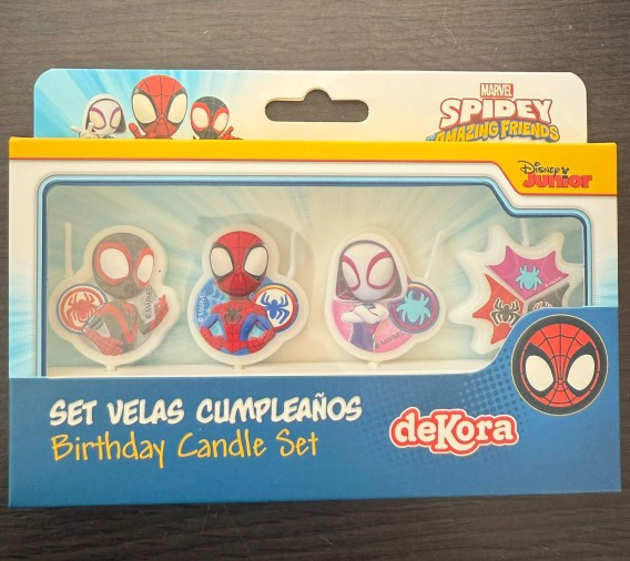 Set 4 lumanari tort Spidey 4.5 cm [6]