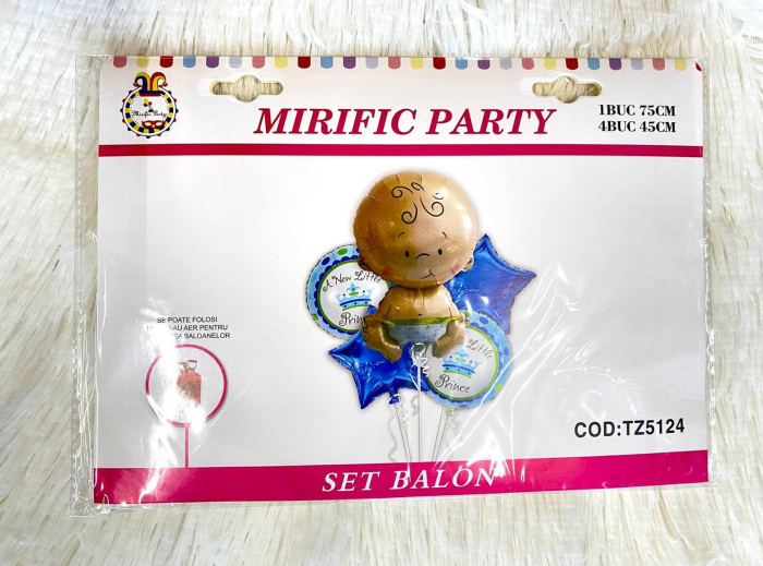 Set 5 baloane bebelus baiat new little prince [9]