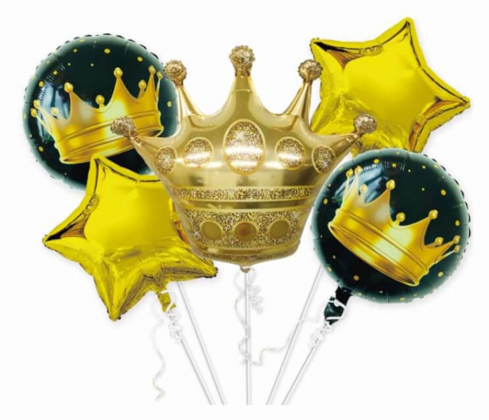 Set 5 baloane folie Coroana
