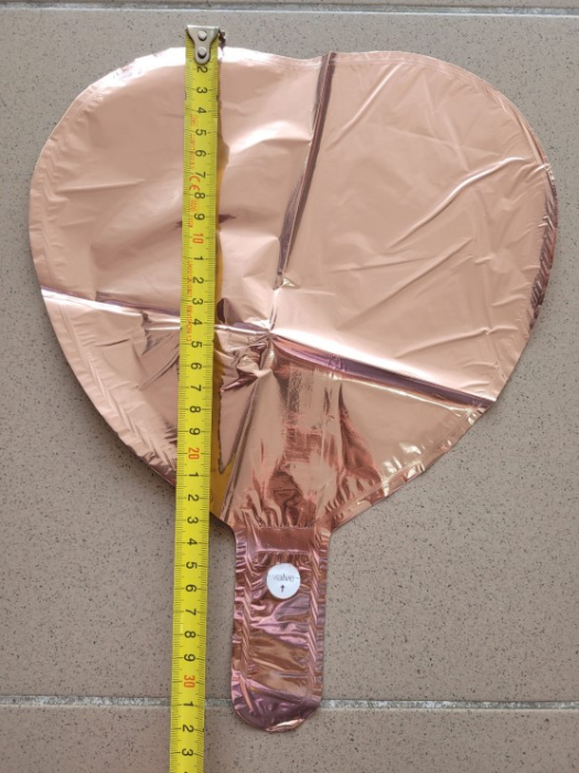Set 5 baloane folie inima rose gold 25 cm [4]