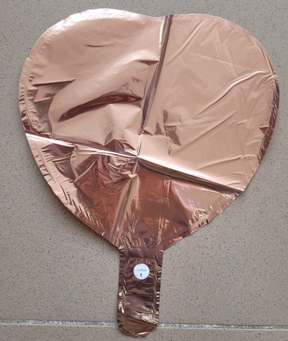 Set 5 baloane folie inima rose gold 25 cm [3]