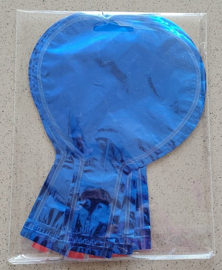 Set 5 baloane folie inimioare albastru 10 cm [5]