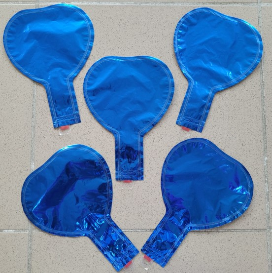 Set 5 baloane folie inimioare albastru 10 cm [4]