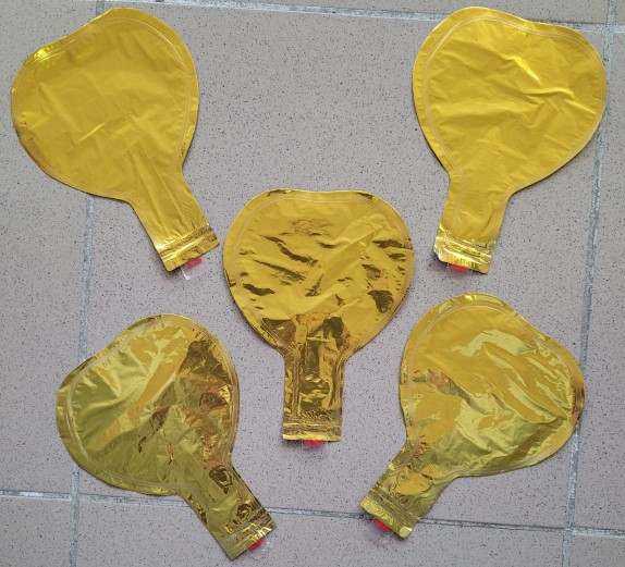 Set 5 baloane folie inimioare aurie 10 cm [4]