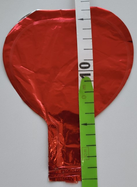 Set 5 baloane folie inimioare rosu 10 cm [3]