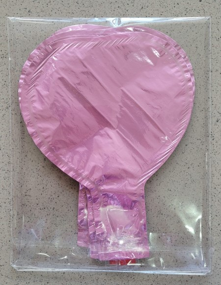 Set 5 baloane folie inimioare roz deschis 10 cm [5]