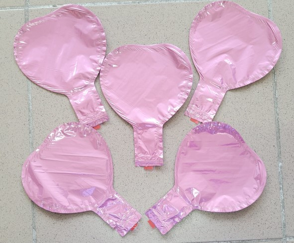 Set 5 baloane folie inimioare roz deschis 10 cm [4]