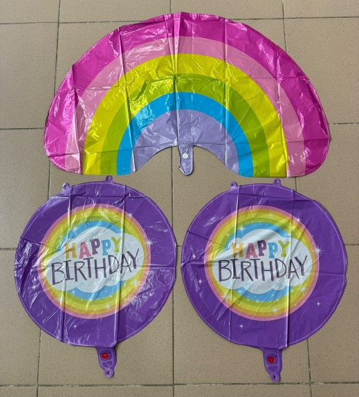 Set 5 baloane folie si latex curcubeu [6]