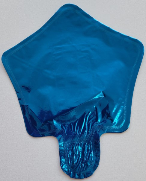 Set 5 baloane folie stea albastra 12 cm [2]