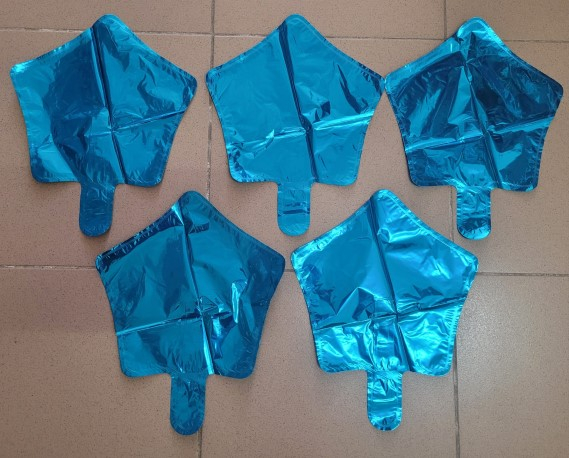 Set 5 baloane folie stea albastra 25 cm [3]