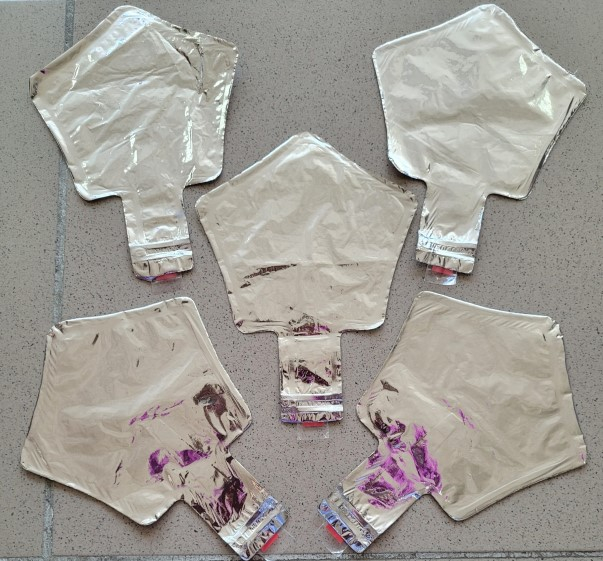 Set 5 baloane folie stea argintie 25 cm [4]