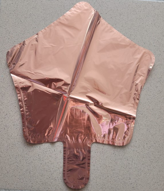Set 5 baloane folie stea rose gold 25 cm [2]