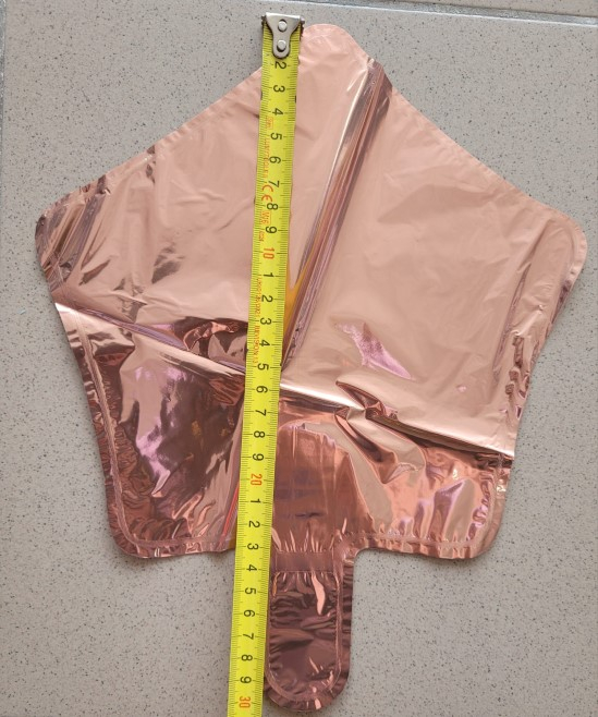 Set 5 baloane folie stea rose gold 25 cm [4]