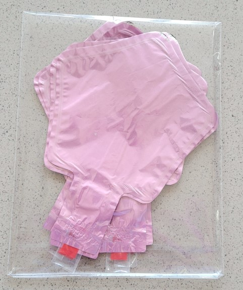 Set 5 baloane folie stea roz deschis 12 cm [5]