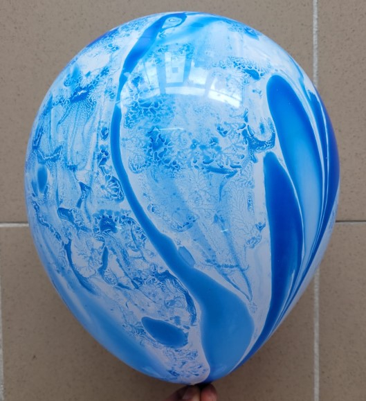 Set 5 baloane latex albastru degrade 35 cm [5]