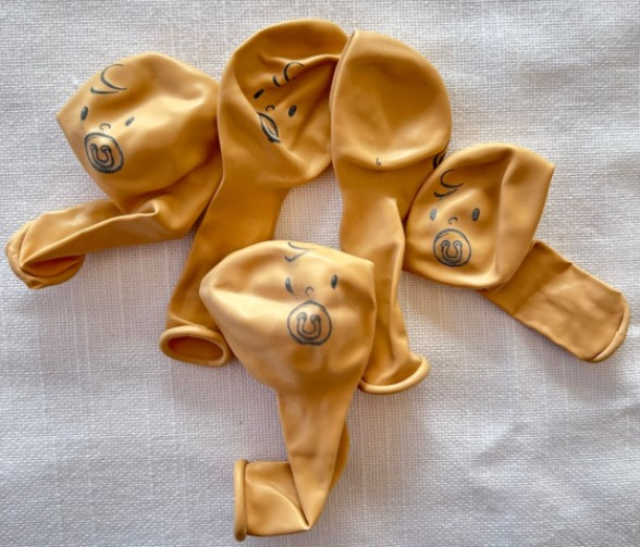 Set 5 baloane latex fata de bebelus cu suzeta 12 cm [3]