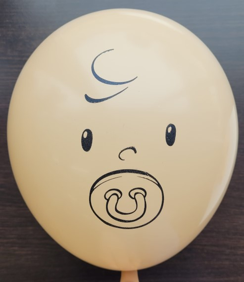 Set 5 baloane latex fata de bebelus cu suzeta 30 cm [3]