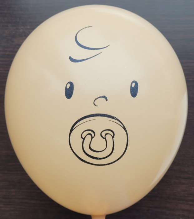 Set 5 baloane latex fata de bebelus cu suzeta 30 cm [2]