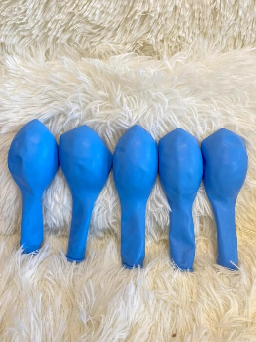 Set 5 baloane latex jumbo albastru deschis 35 cm [4]
