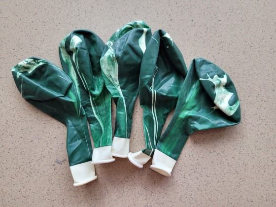 Set 5 baloane latex verde degrade 35 cm [7]